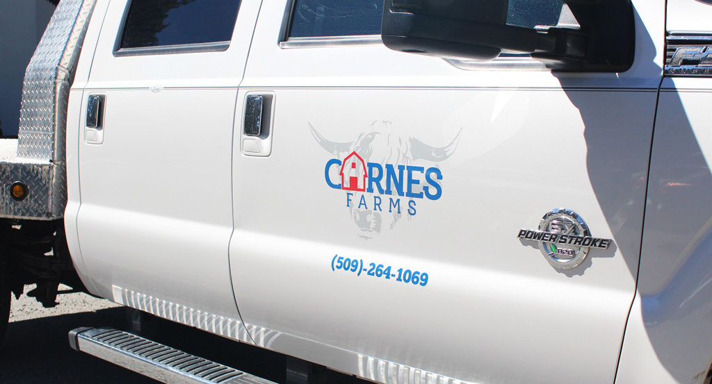 Carnes Farms truck graphic